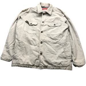 Vintage Old Navy Painters Corduroy Fleece Lined Jacket Mens Medium Tan Barn Coat